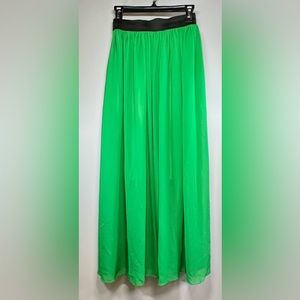 🌺Indian Trendz Double Layer, Sheer Chiffon Maxi Skirt with elastic waist🌸🌺